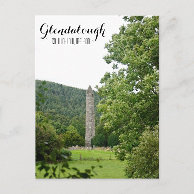 Glendalough Round Tower Postcard (Front)