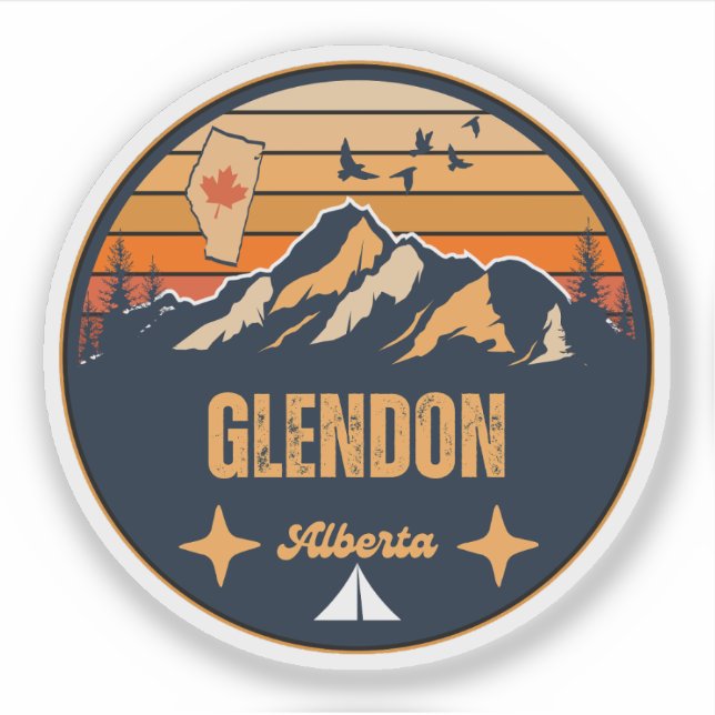 Glendon, Alberta Sticker (Front)