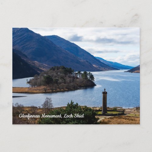 Glenfinnan Monument Loch Shiel Scotland Postcard