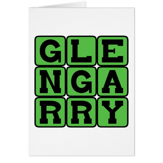 Glengarry, Boat-Shaped Hat Cards (Front)