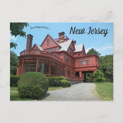 Glenmont Estate Home of Thomas Edison New Jersey Postcard