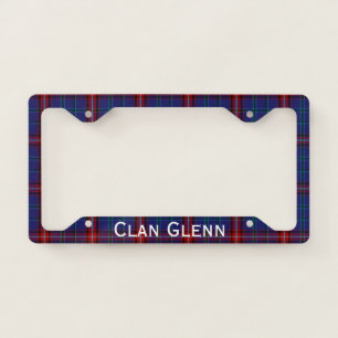Glenn Clan Tartan Plaid License Plate Frame