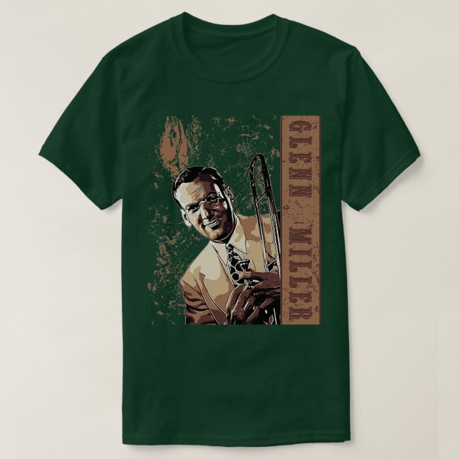 Glenn miller Brown Vintage T-Shirt (Design Front)