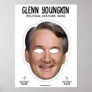 Glenn Youngkin Costume Mask Poster