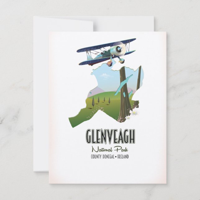 Glenveagh national park Ireland County Donegal map (Front)