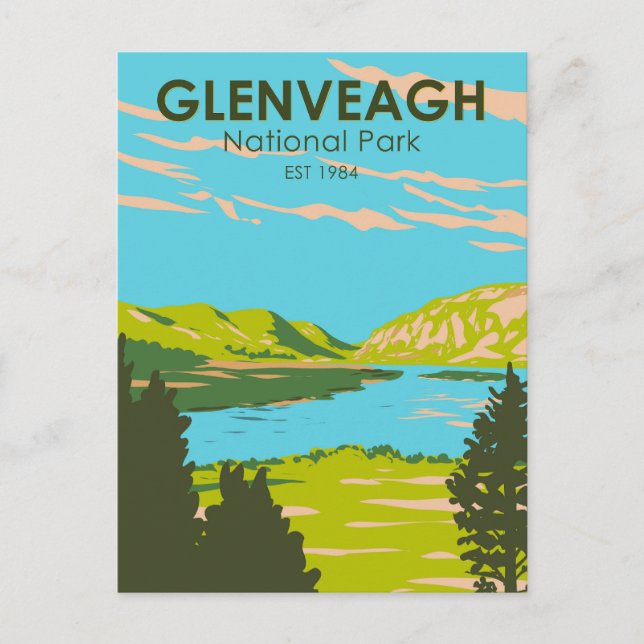 Glenveagh National Park Ireland Lough Veagh Travel Postcard (Front)
