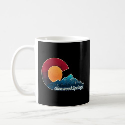Glenwood Springs Colorado Flag And Mountain Styled Coffee Mug