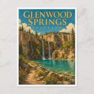 Glenwood Springs Colorado Hanging Lake GeoSaga Postcard