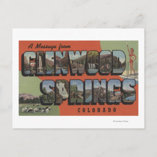 Glenwood Springs, Colorado - Large Letter Scenes 2 Postcard