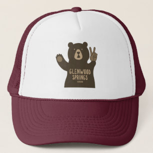 Glenwood Springs Colorado Peace Bear Trucker Hat