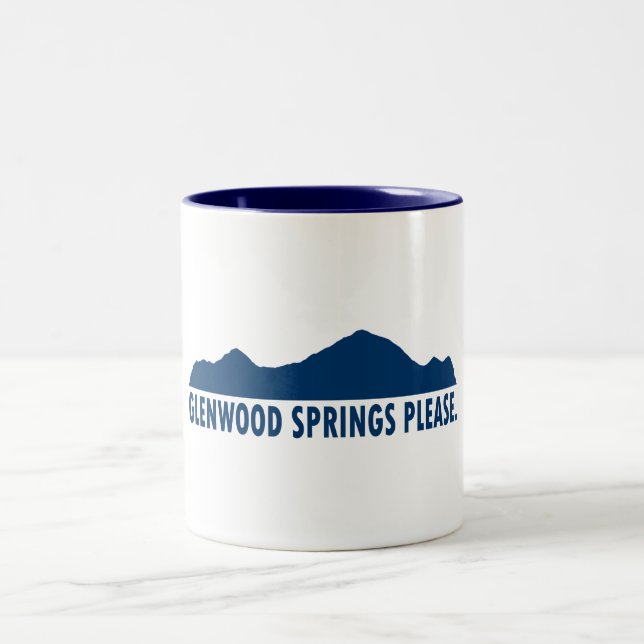 Glenwood Springs Colorado Please Two-Tone Coffee Mug (Center)