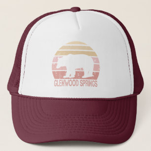 Glenwood Springs Colorado Retro Bear Trucker Hat