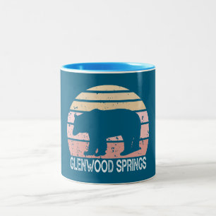 Glenwood Springs Colorado Retro Bear Two-Tone Coffee Mug