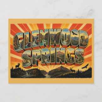 Glenwood Springs Colorado River Confluence Canyon  Postcard