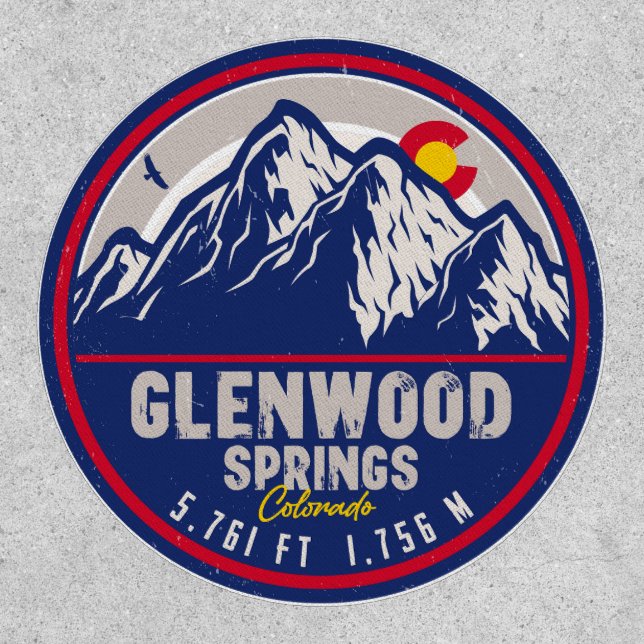 Glenwood Springs Colorado Ski Hiking Souvenirs Patch (Front)