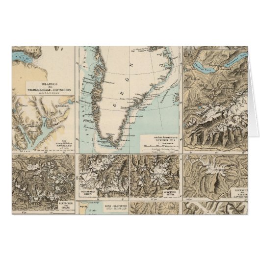 Gletscherkarte - Glacier Atlas Map (Front Horizontal)