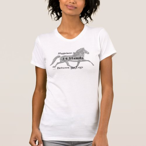 Gletta Icelandic Horse in Flying Pace happiness T_Shirt