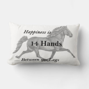 Gletta Icelandic Horse in Flying Pace Lumbar Pillow