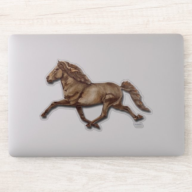 Gletta in Bronze Icelandic Horse Sticker (Computer)
