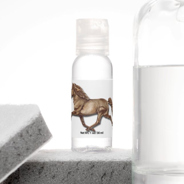 Gletta Pacing Icelandic horse in Bronze Hand Sanitizer (Insitu)