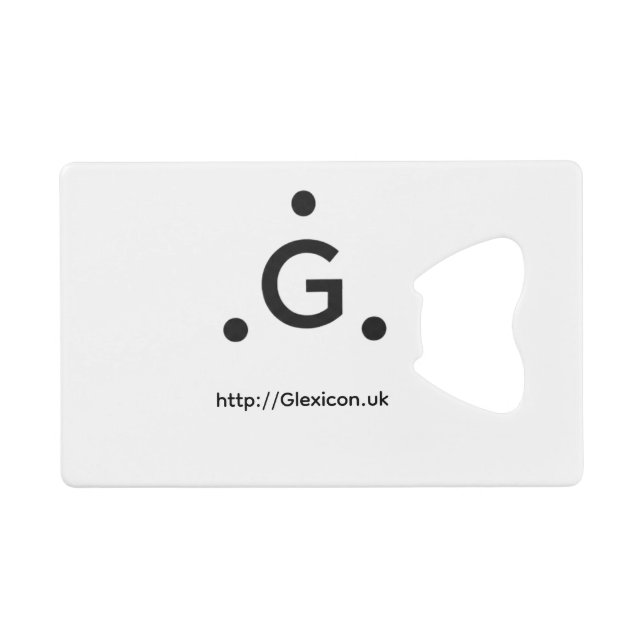 Glexicon UK Credit Card Bottle Opener (Front (Horizontal))
