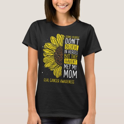 Glial Cancer Awareness Ribbon Mom DIPG Warrior T_Shirt
