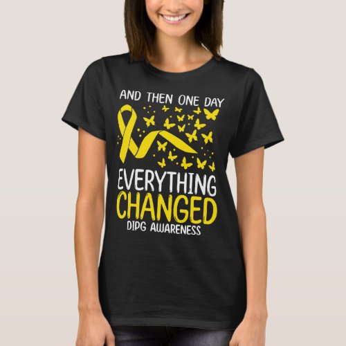 Glial Cancer Warrior Ribbon Fighter DIPG Awareness T_Shirt