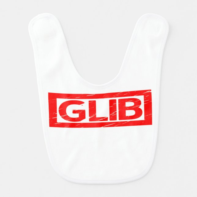 Glib Stamp Baby Bib (Front)