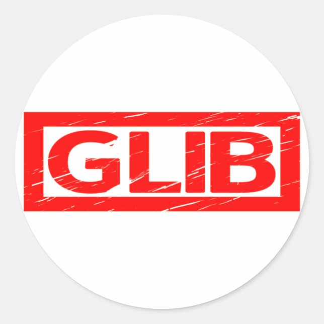 Glib Stamp Classic Round Sticker (Front)
