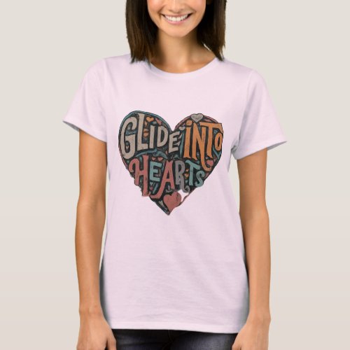 Glide Into Hearts  T_Shirt