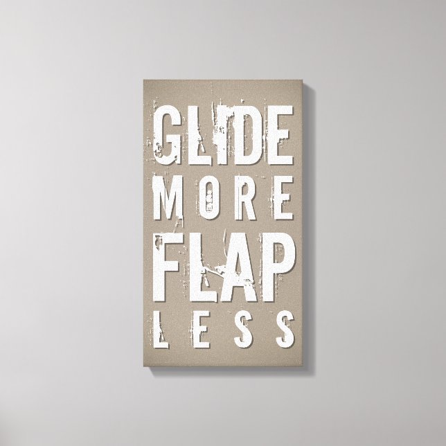 Glide More Flap Less Bold Slate| White Wall Decor (Front)