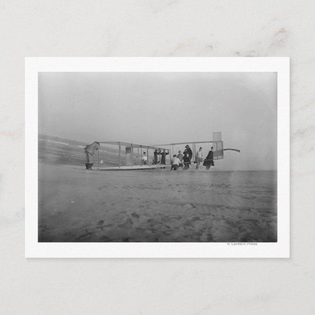 Glider being prepared for flight by postcard (Front)