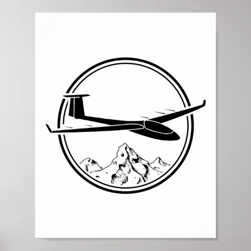 Glider Flight Pilot  Gliding Hobby Gift Ideas Poster