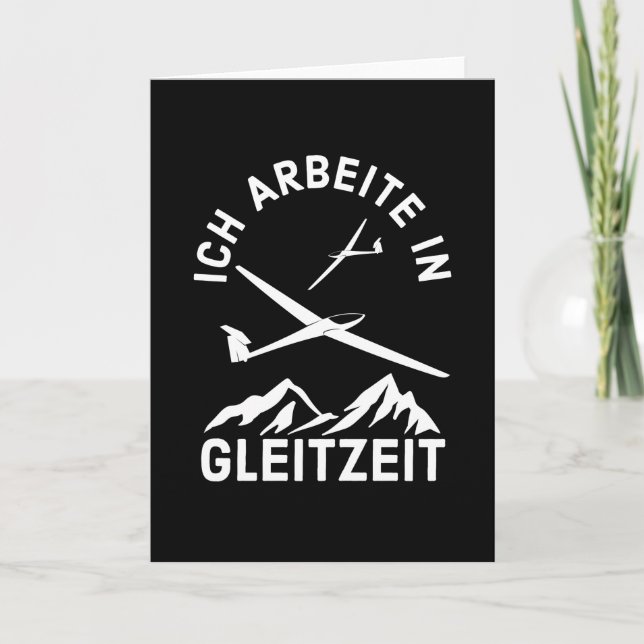 glider pilot flextime sailplane Soaring Card (Front)