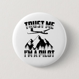 Glider Pilot Gliding Soaring Soar Thermal Gifts Button