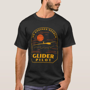 Glider Pilot Soaring Flying Aviation Airplane Retr T-Shirt