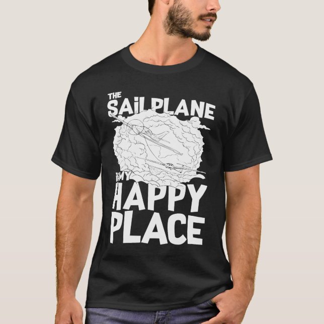 Glider Plane Pilot Flying Sailplane Training Fligh T-Shirt (Front)