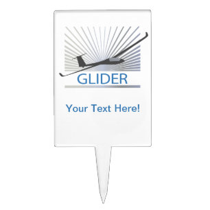 Glider Sailplane Aircraft Cake Topper