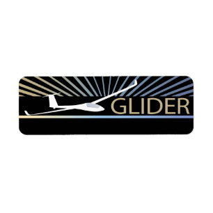 Glider Sailplane Aircraft Label