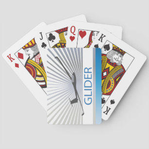 Glider Sailplane Aircraft Poker Cards