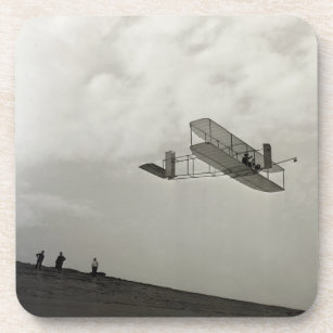 Glider Test Flight Aviation Wright Brothers Beverage Coaster
