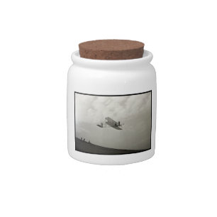 Glider Test Flight Aviation Wright Brothers Candy Jar
