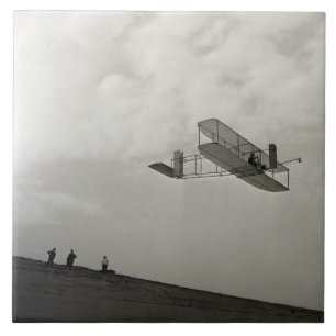 Glider Test Flight Aviation Wright Brothers Ceramic Tile