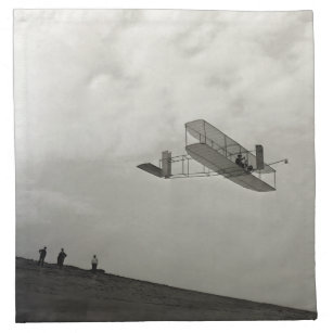 Glider Test Flight Aviation Wright Brothers Cloth Napkin