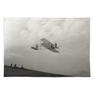 Glider Test Flight Aviation Wright Brothers Cloth Placemat