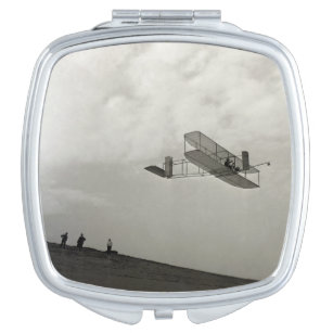 Glider Test Flight Aviation Wright Brothers Compact Mirror