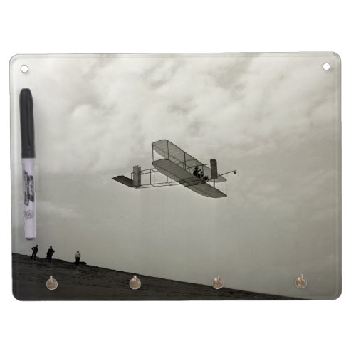 Glider Test Flight Aviation Wright Brothers Dry Erase Board With Keychain Holder
