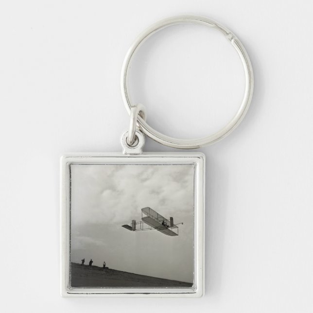 Glider Test Flight Aviation Wright Brothers Keychain (Front)