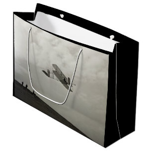 Glider Test Flight Aviation Wright Brothers Large Gift Bag