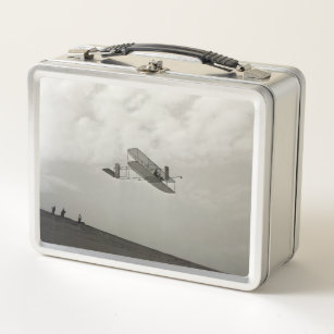 Glider Test Flight Aviation Wright Brothers Metal Lunch Box